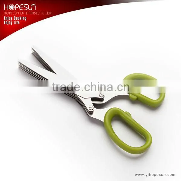 Multifunction 5 blade kitchen herb scissors
