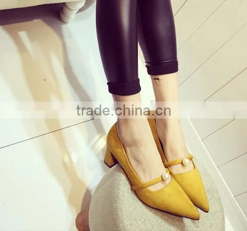 latest pointed toe cute little girls high heel shoes