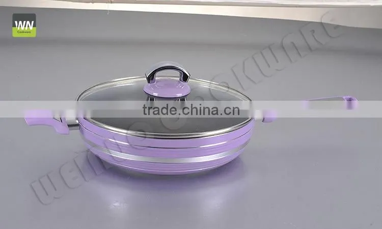 4pcs Aluminum frying pan with lid