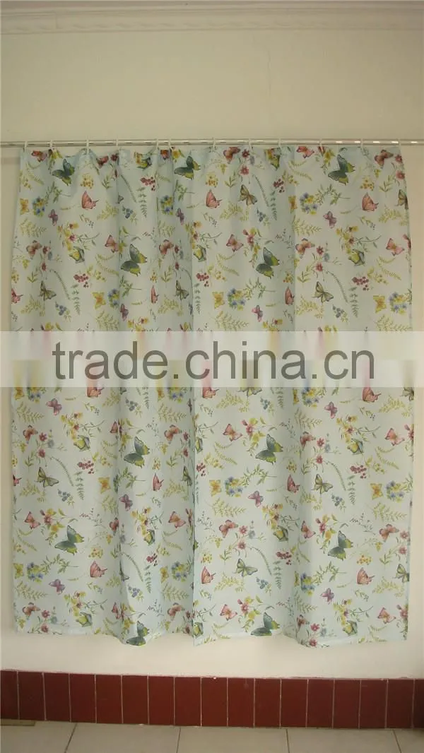 100% Polyester Fancy Design Printed Bathroom Curtain
