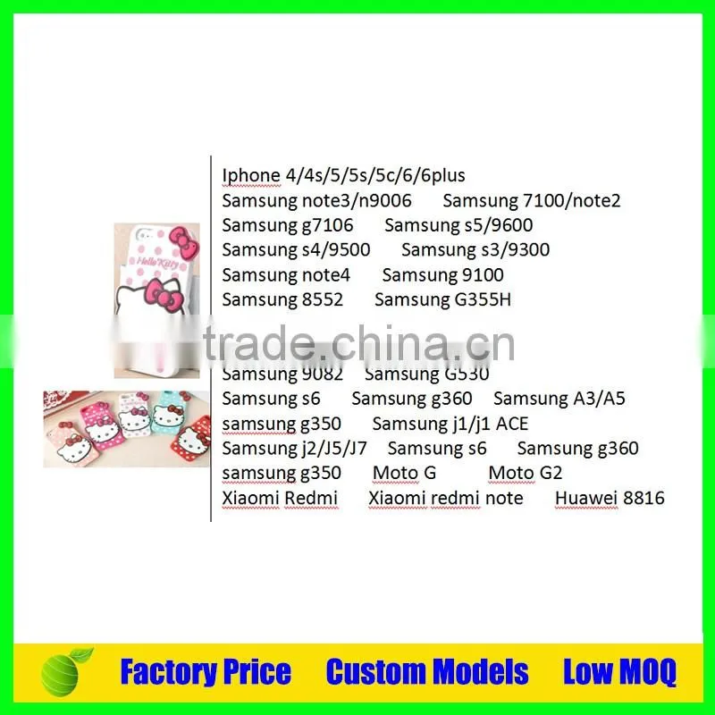 2016 most popular hot design hello kitty silicone phone case cover for iphone 6