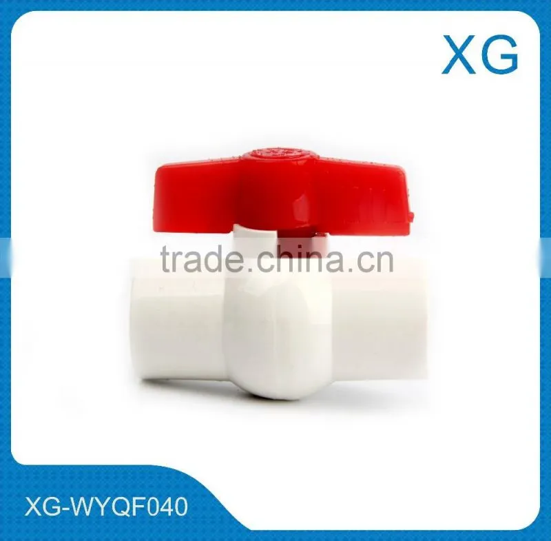 PVC white ball valve /Hexagon threaded black pvc ball valves/PVC pipe fittings