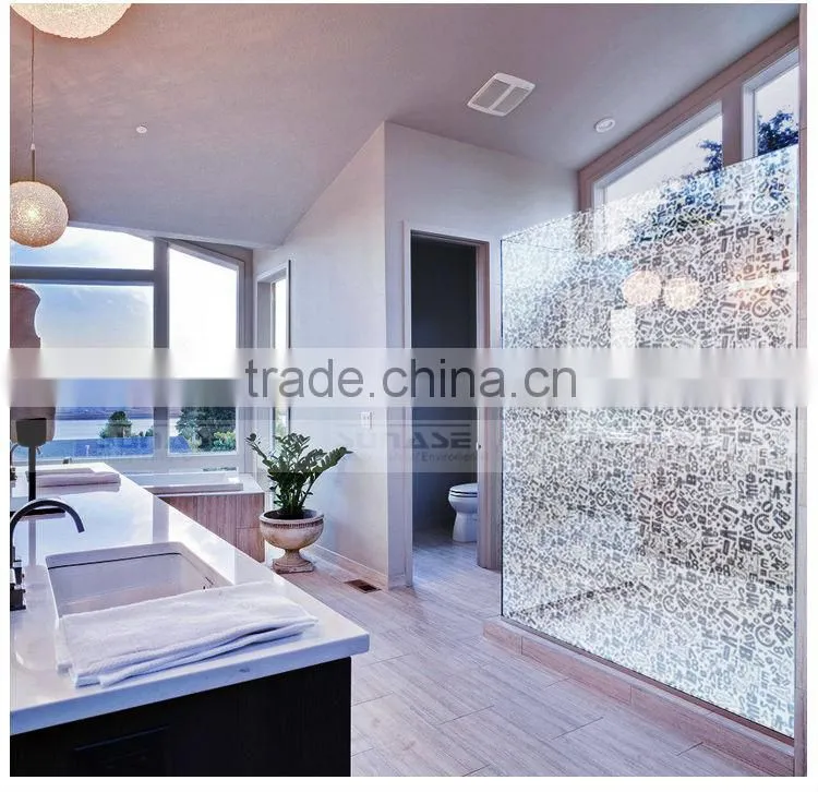 PET English Alphabet Pattern Decorative Film Similar to 3M Window Film