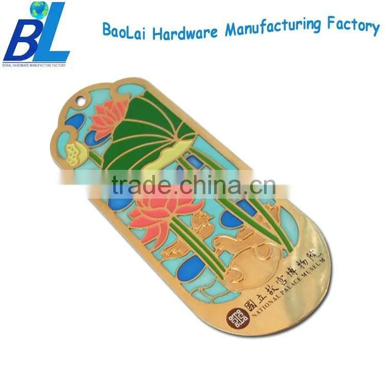 Personalized enamel metal 3d sticky bookmarks