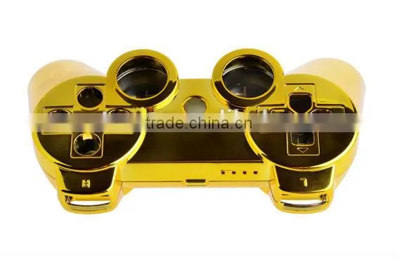 Golden Chrome for PS3 Custom Controller Full Shell Plus Full Matching Buttons set
