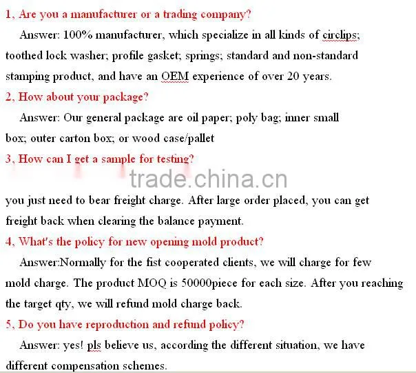 Stainless steel tension spring for electric fan extension spring