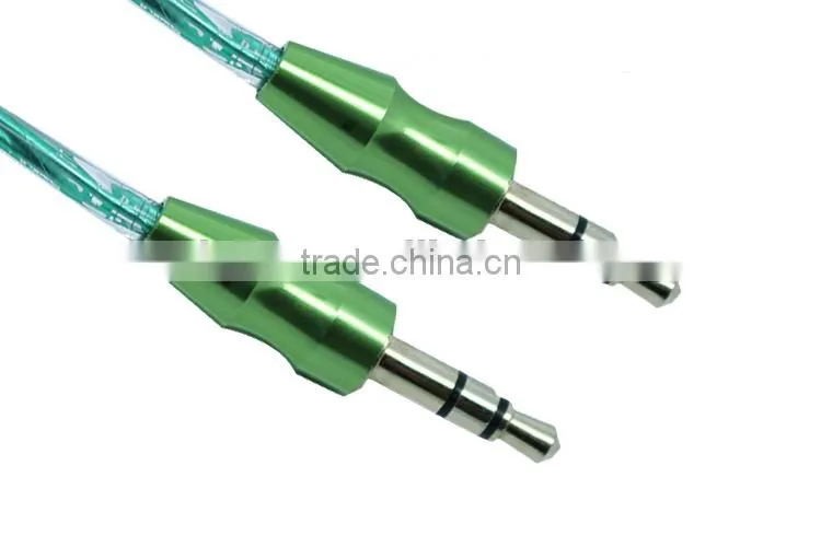 Aluminum foil DC3.5M to DC3.5M metal transparent cable