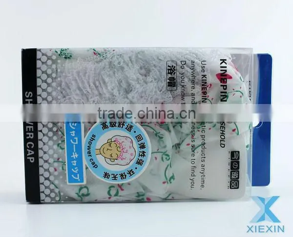 The high quality custom transparent plastic packaging box for shower cap