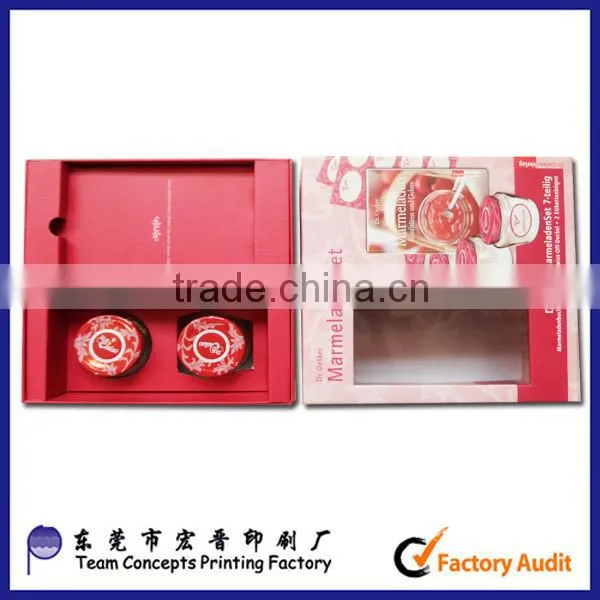 spice red display box with PVC window
