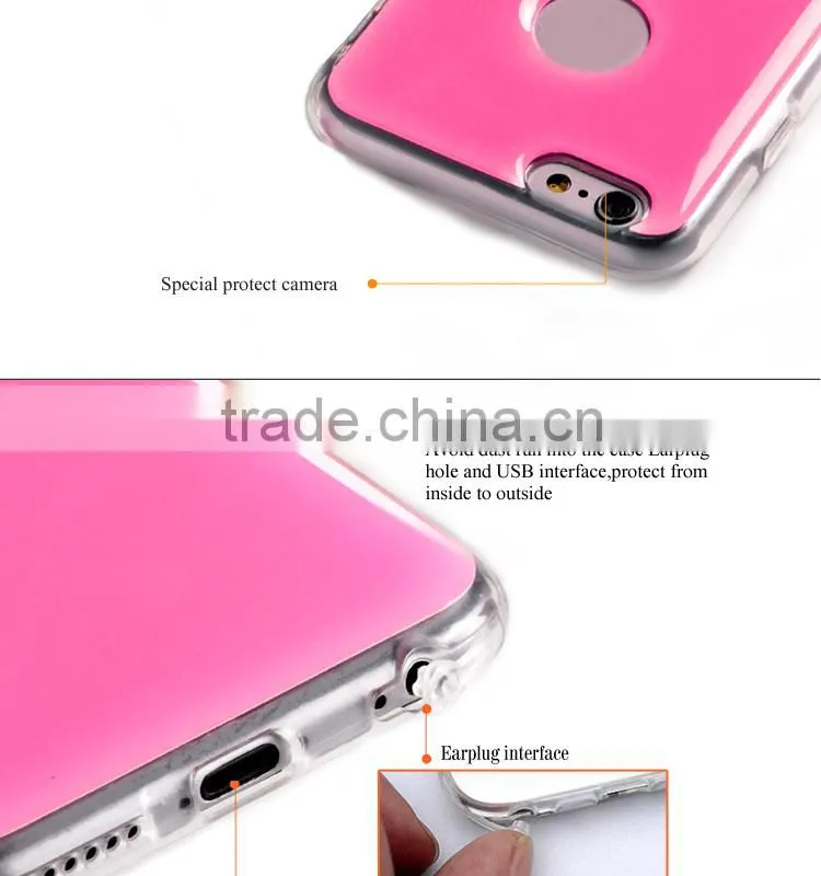Protectve glowing epoxy gel cases mobile shell for iphone 6,5s,5,4s,4