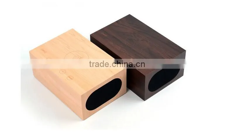 Wireless charger+Clock+Alarm+Thermometer,New style wood bluetooth speaker