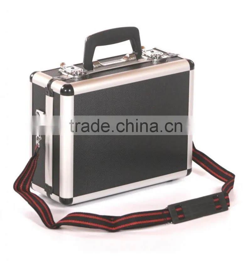 Crystal aluminium hard camera photography flight carry case storage box black
