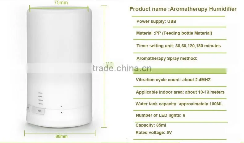 5V Car Aroma Diffuser /Led Light Mini Perfume Diffuser Air Humidifier