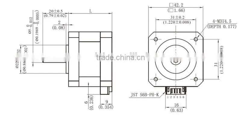 NEMA17 Hybrid Stepping Motor Frame Size 42mm
