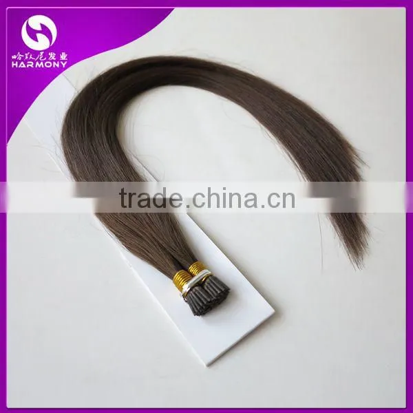 100% Double Drawn Remy wholesale pre bonded hair i tip brazilian hair extension