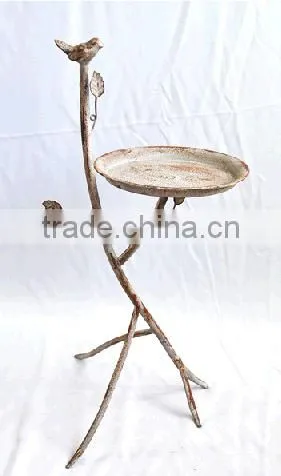 Garden cast iron bird feeder