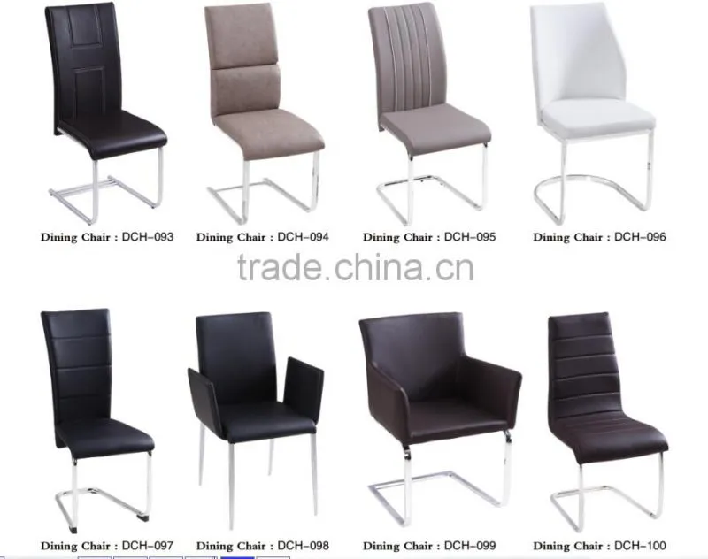 PU leather high back restaurant dining chair