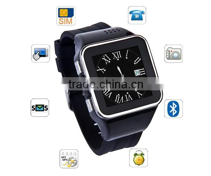 Smart build-in SIM card watch Mobile phone with dual bluetooth