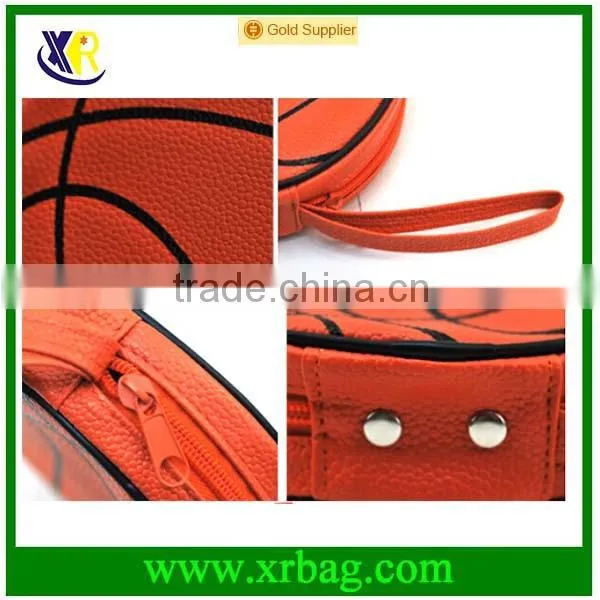 Factory custom basketball shape shopping pouch bag