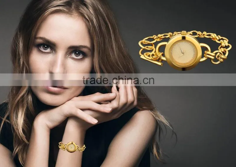 Promotional Items 2016 Stainless Steel Gold Watch Accessories