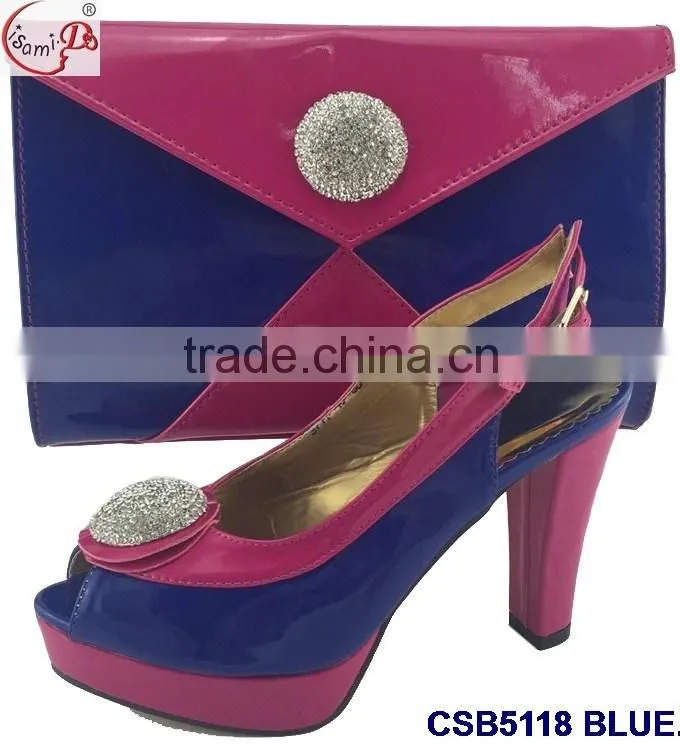 CSB5118 New design good quality fashionable women shoes and bags wholesale