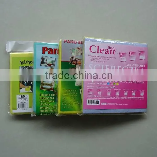 Non-woven fabric magic cleaning cloth (needle punched, viscose & polyester, super absorbent)