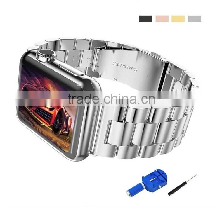 OEM ODM accept stainless steel band with adapter for apple watch