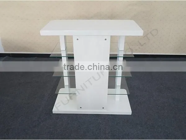 High Quality 4 layersTempered Glass TV Stand Wooden