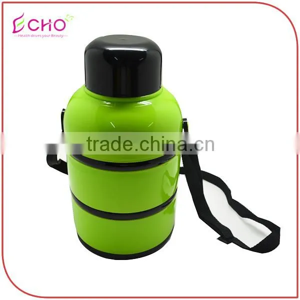 0.9L/31 OZ PP Thermos Bottle Shape Insulated Lunch Box Set