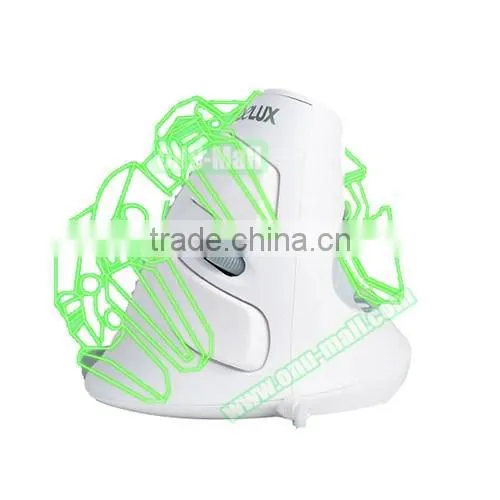 Amazon Top Sales DeLUX Upright Mouse, Comfortable Wired Vertical Ergonomic Mouse