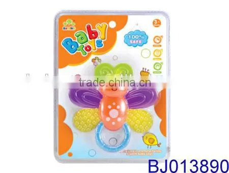 Good quality 100% safe baby toy funny butterfly animal teether
