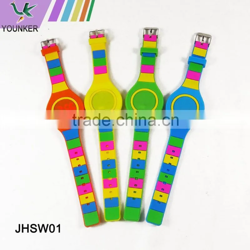 2016 Fashion Touch Screen LED Silicone Watch, Rainbow Band Led Silicone Watch