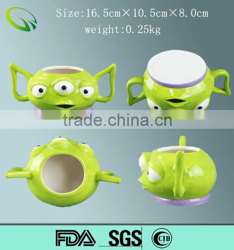 wholesale gifts welcome OEM coffee cup with two handle
