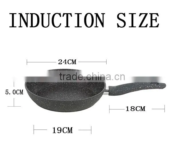 soft touch handle non stick blue diamond coating frying pan