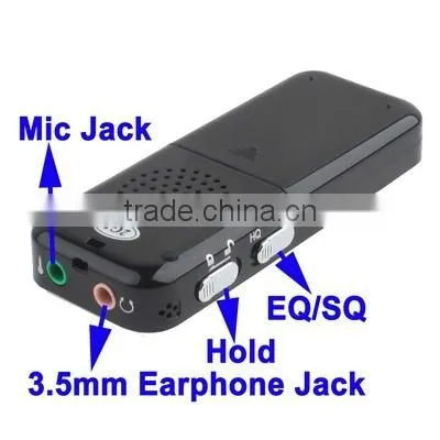 Support Telephone recording 4GB Digital Voice Recorder Dictaphone MP3 Player with TF Card Slot