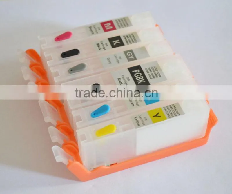 Empty 6 color PGI450BK CLI451BK C M Y GY Refillable Ink Cartridge For 450 451 Canon Pixma MG6340 Printer
