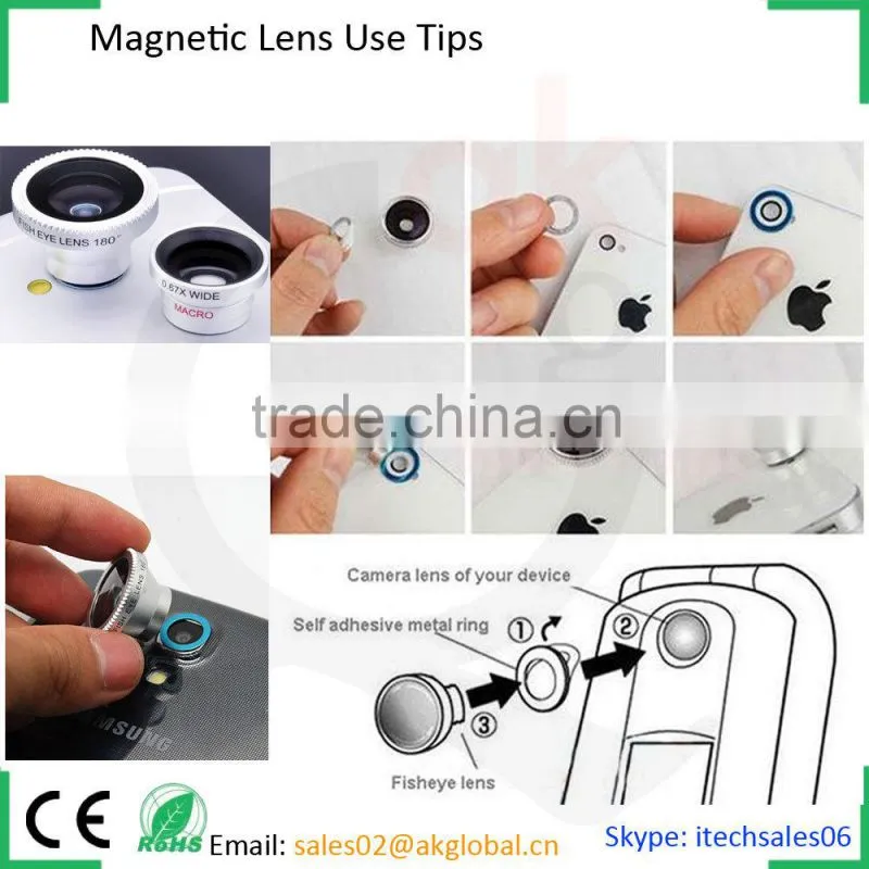 zoom camera lens magnetic 3 in one lens kit for samsung galaxy s4 s5 s6 edge note 3 4 5