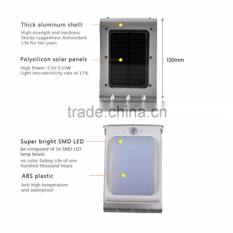 Stainless steel solar wall and fence light SL-10P