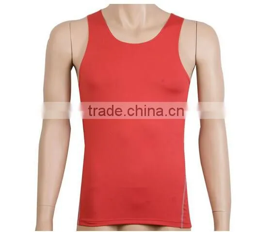 Mens Body Shaper running vest Sports Gym Tank Top Sleeveless Polyester Quick-dry Vest