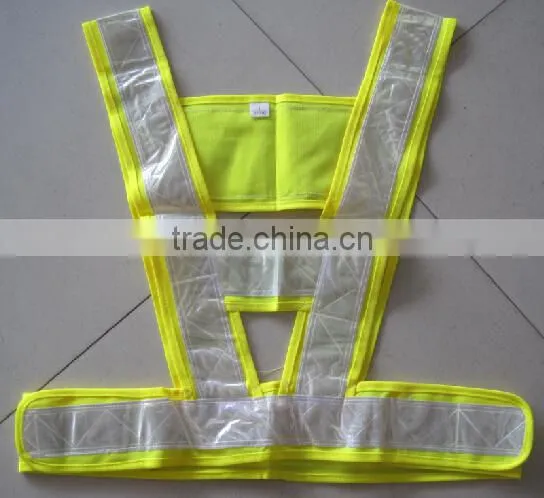 Silvery and Green Reflective Vest
