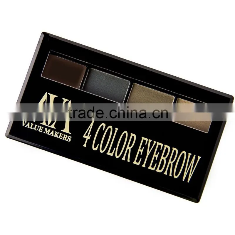 value makers logo 4 Color Eyebrow Powder Palette and eyebrow stencil