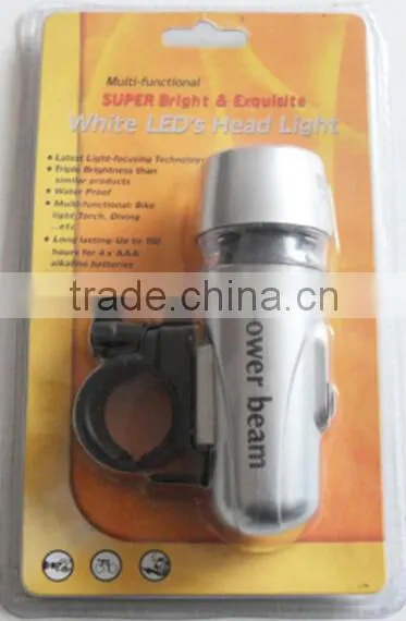 Led Bicycle Bike Flash Light Lamp Head/Waterproof 5 white LED Lamp Bike Bicycle Front Head Light