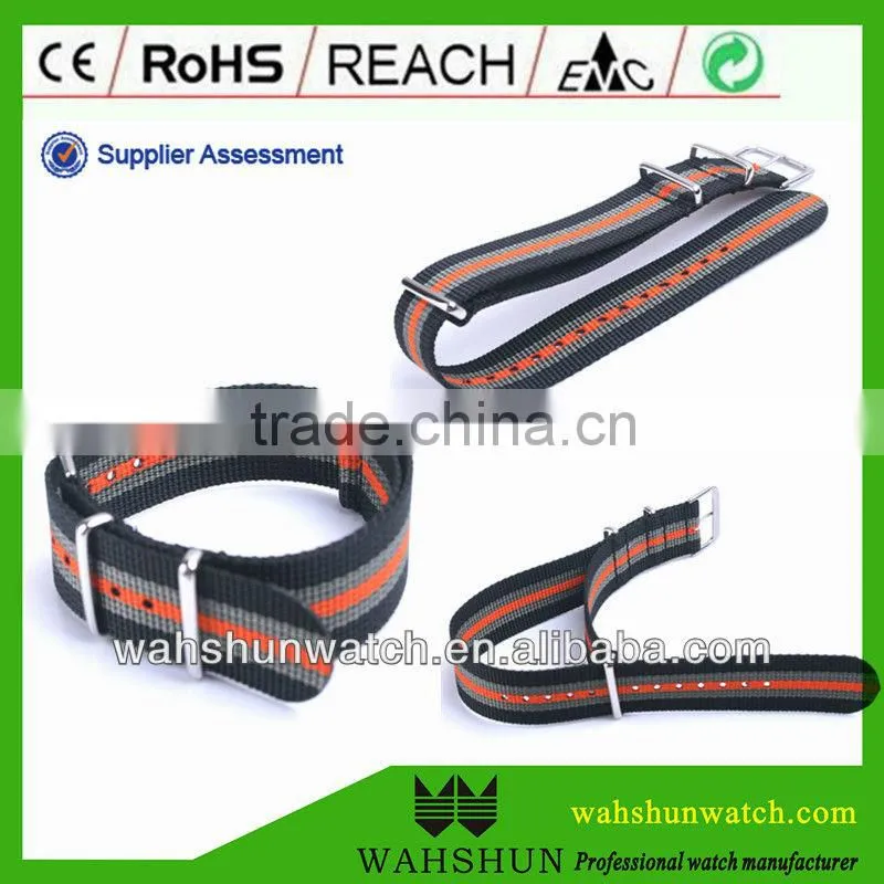 red and black nato strap with buckles