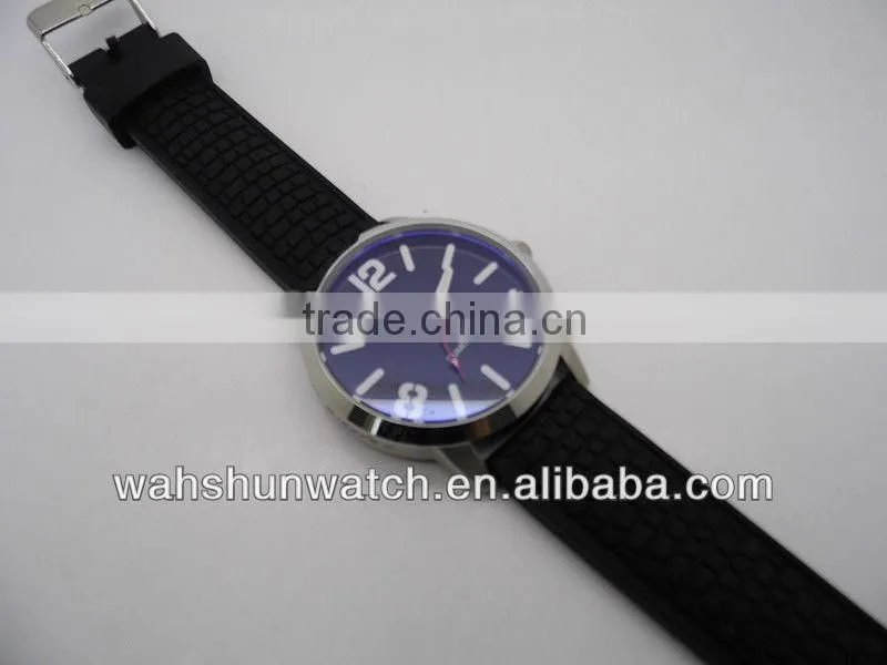 2013 best selling fashion quartz brands japan movt black watch with white numbers