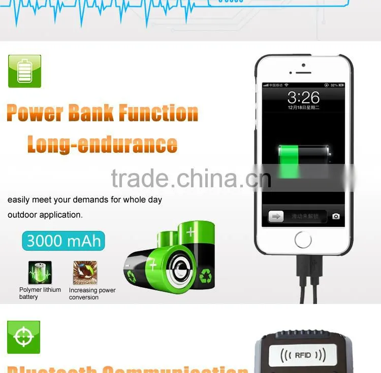 3000mA Battery, Portable Cell Phone Specialized Bluetooth Barcode Scanner