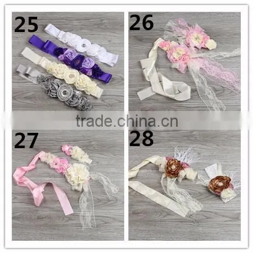 2016 christmas pearl flower bands girls hair accessories