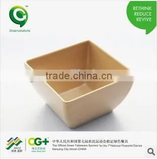 eco-friendly cheap kitchen rice husk fiber square bowl