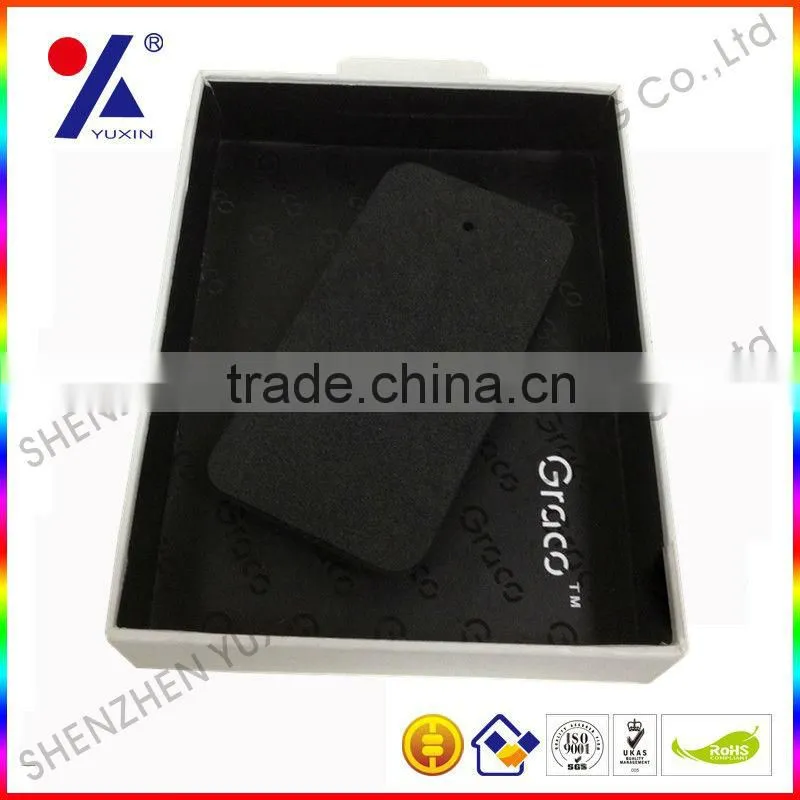 hot sell top quality hard paper gift box with clear window for iphone case/ ipad case packaging box factory price/free sample