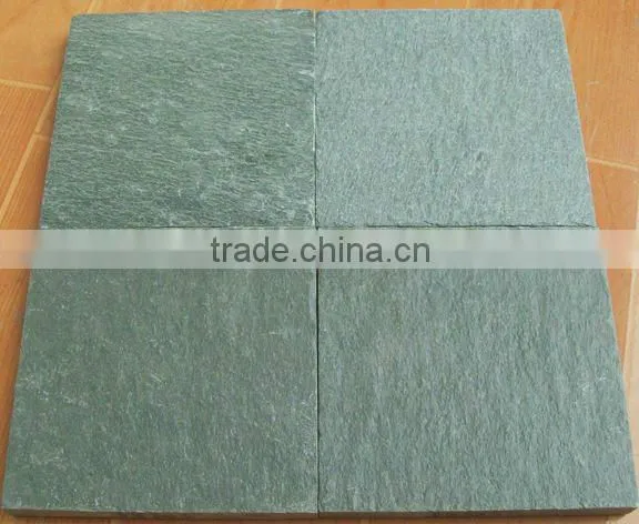 Natural green slate slabs facade stone prices