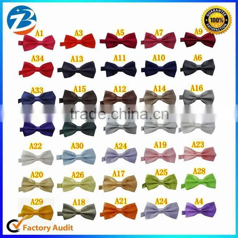 HOT Fashion Unisex Men and Lady Bowtie 36 Solid Colors in Stock